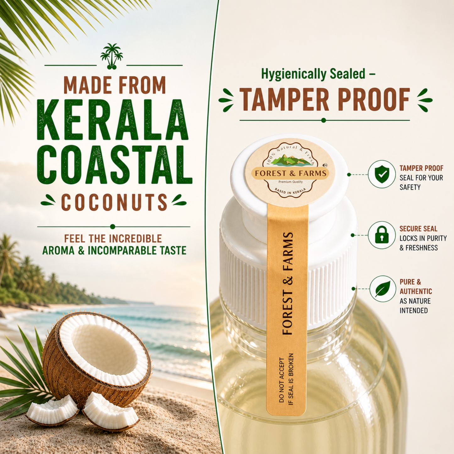 Kerala Cold Pressed Coconut Oil | Wood Pressed 100% Natural & No Chemical