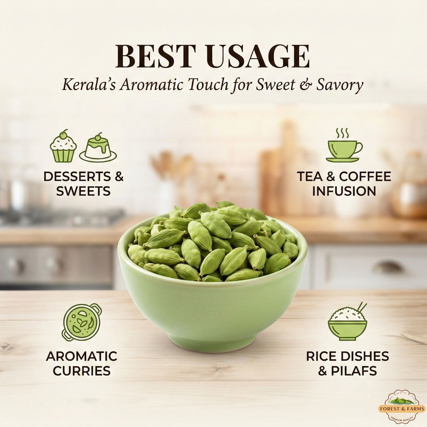 Kerala's Whole Green Cardamom (Elaichi)