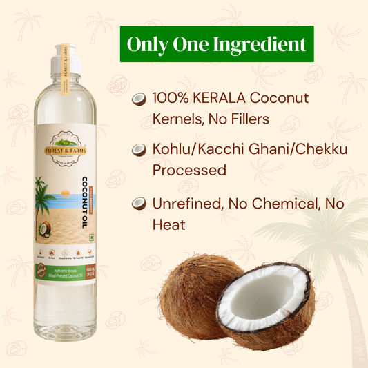 Kerala Cold Pressed Coconut Oil | Wood Pressed 100% Natural & No Chemical