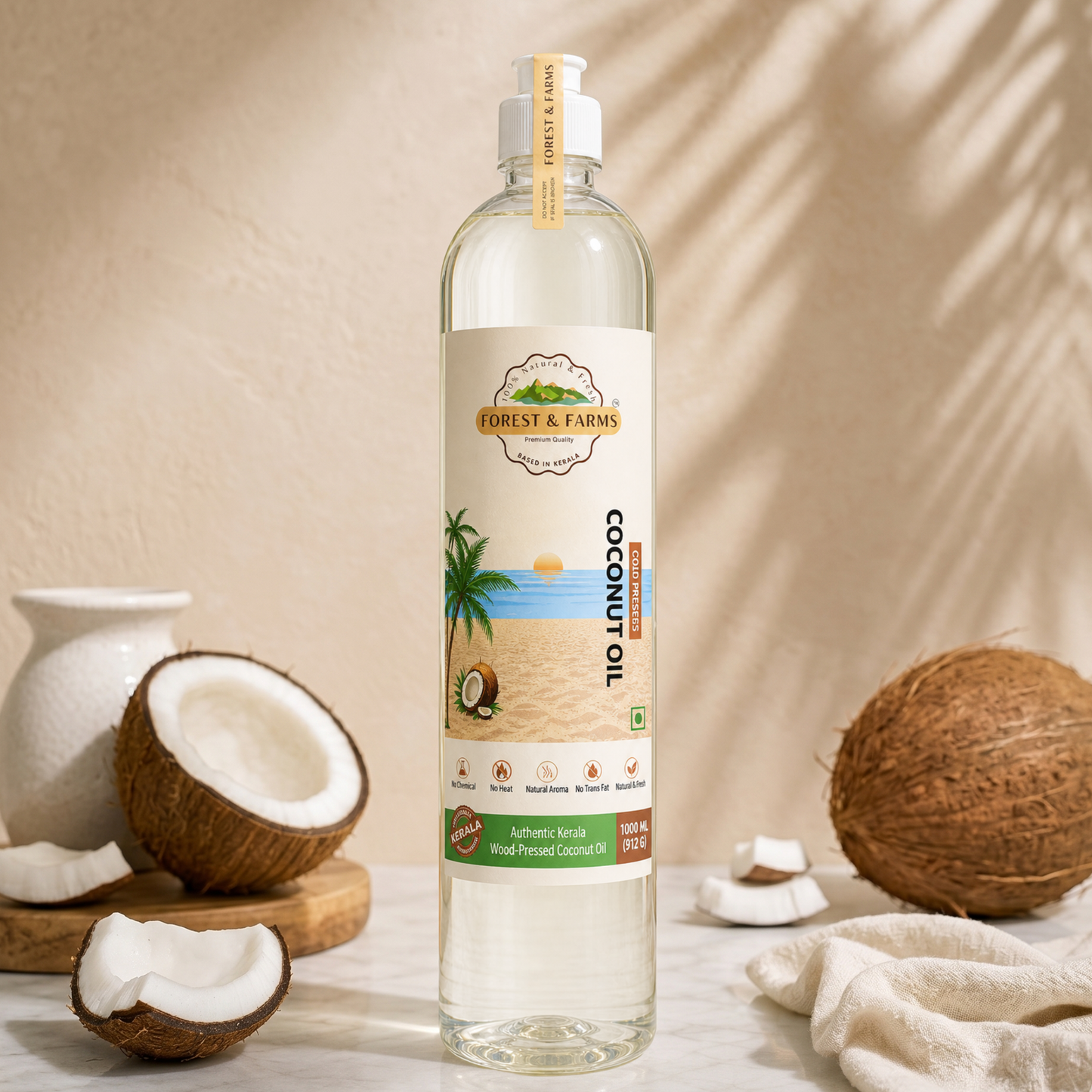Kerala Cold Pressed Coconut Oil | Wood Pressed 100% Natural & No Chemical